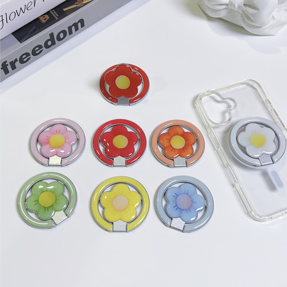 Kickstand Adjustable - Flower Magnetic Foldable Kickstand Phone Ring