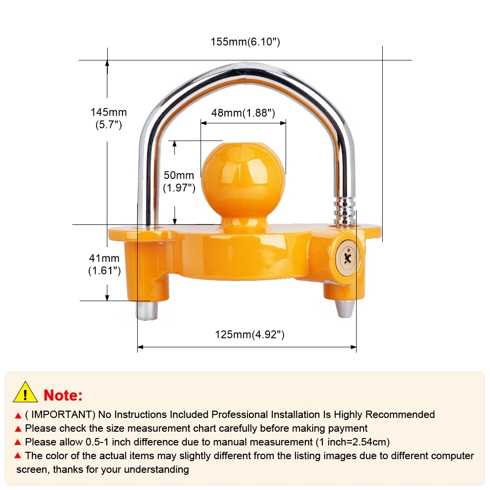 U-Bolt Trailer Ball Lock Unive - U Lock Heavy Duty recension och pris