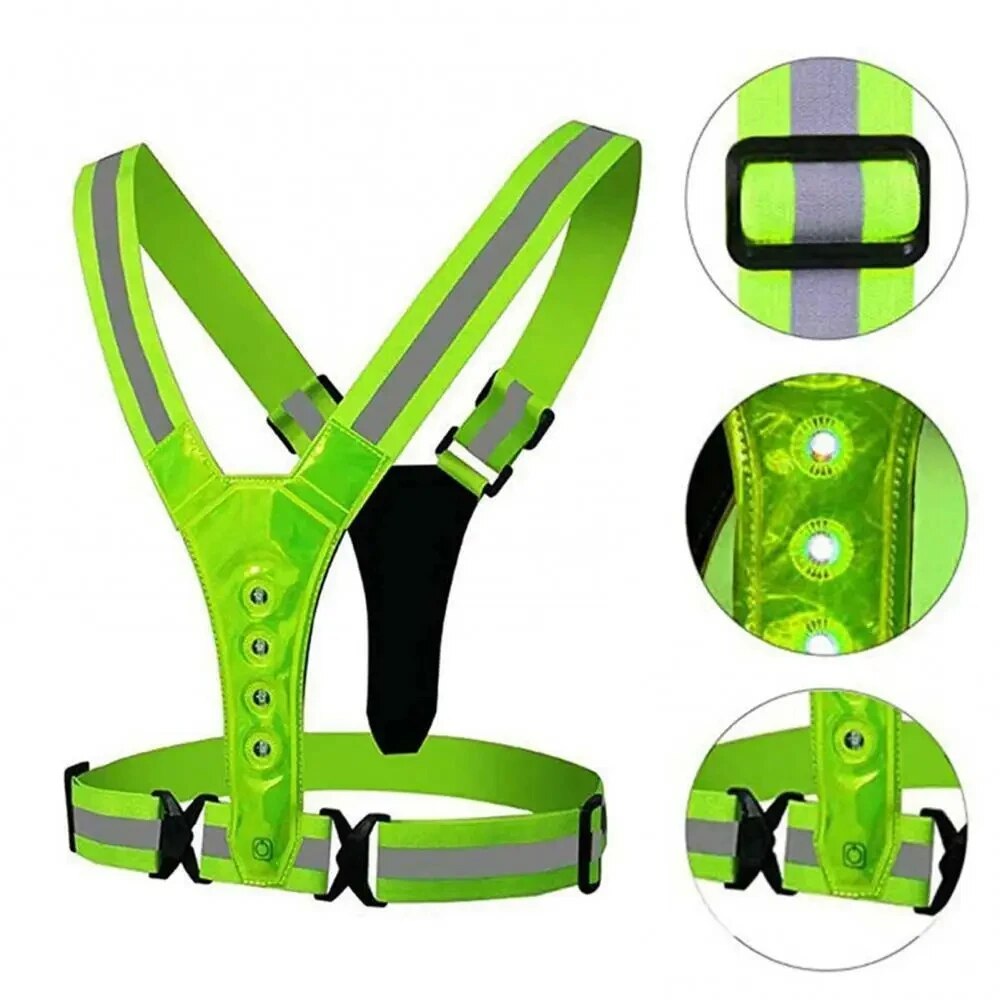 LED Running Vest Reflective Gl - Reflective Vest Cycling recension och pris
