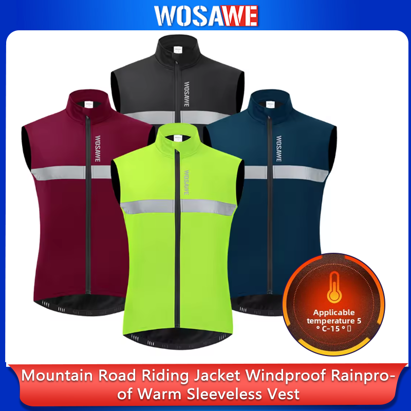 WOSAWE Men Cycling Vest Winter - Reflective Vest Cycling recension och pris